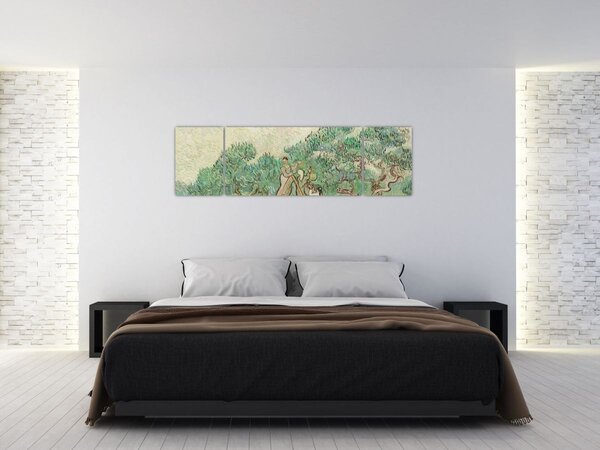 Obraz - Vincent van Gogh, The Olive Orchard, reprodukcje (170x50 cm)