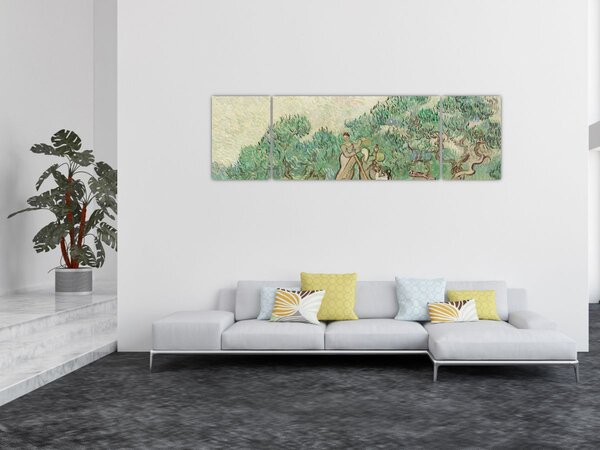 Obraz - Vincent van Gogh, The Olive Orchard, reprodukcje (170x50 cm)