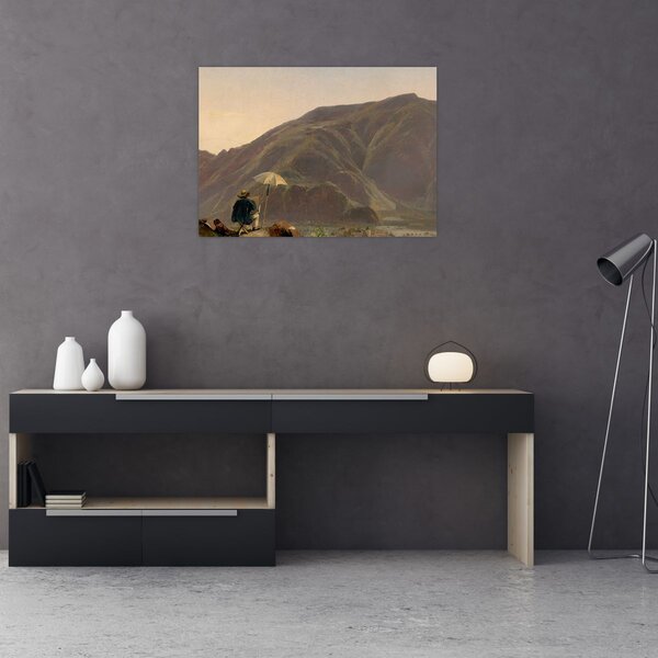 Obraz - Jules Coignet, View of Bozen with a Painter, reprodukcje (70x50 cm)