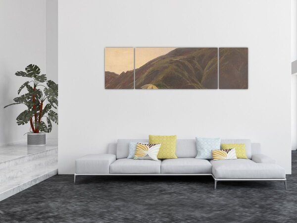 Obraz - Jules Coignet, View of Bozen with a Painter, reprodukcje (170x50 cm)