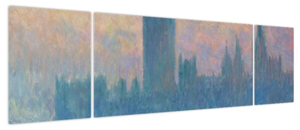 Obraz - Claude Monet, The Houses of Parliament, Sunset, reprodukcje (170x50 cm)
