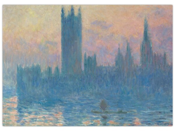 Obraz - Claude Monet, The Houses of Parliament, Sunset, reprodukcje (70x50 cm)