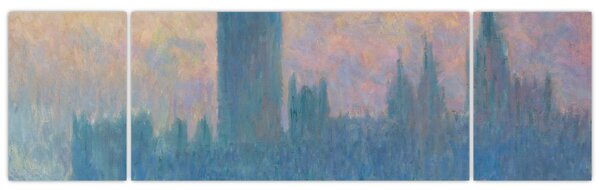 Obraz - Claude Monet, The Houses of Parliament, Sunset, reprodukcje (170x50 cm)