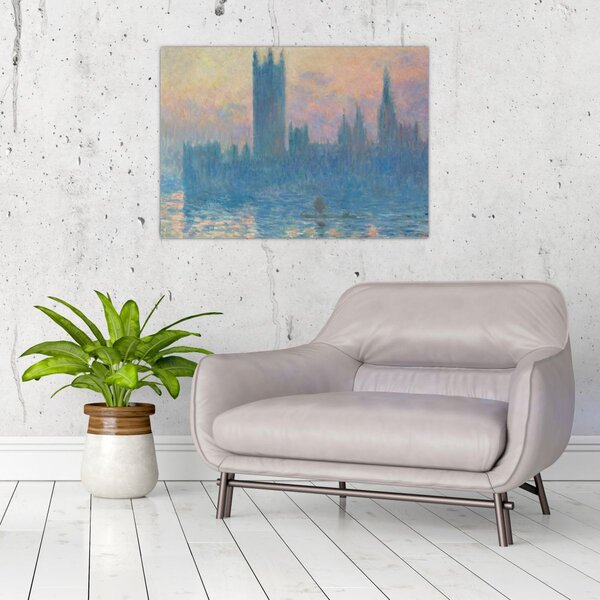 Obraz - Claude Monet, The Houses of Parliament, Sunset, reprodukcje (70x50 cm)