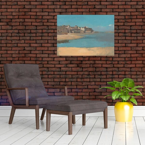 Obraz - Odilon Redon, Village by the Sea in Brittany, reprodukcje (70x50 cm)
