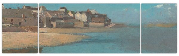 Obraz - Odilon Redon, Village by the Sea in Brittany, reprodukcje (170x50 cm)