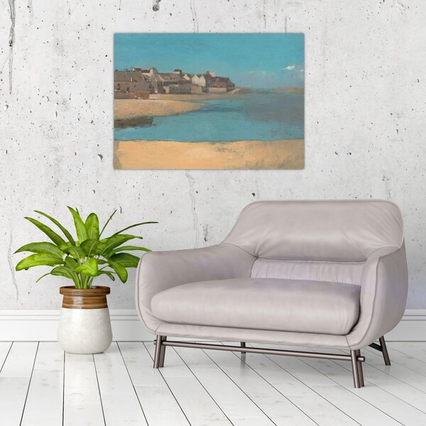 Obraz - Odilon Redon, Village by the Sea in Brittany, reprodukcje (70x50 cm)
