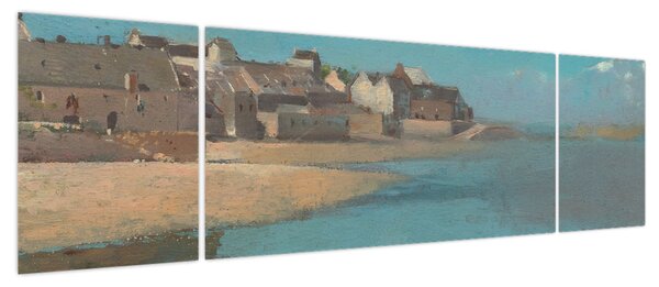 Obraz - Odilon Redon, Village by the Sea in Brittany, reprodukcje (170x50 cm)
