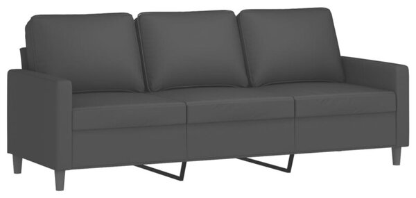 Sofa 3-osobowa, czarny, 180 cm, tapicerowana aksamitem