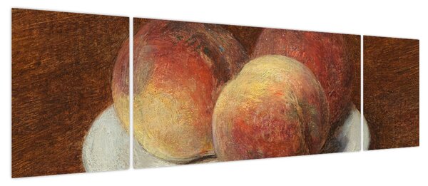 Obraz - Henri Fantin-Latour, Three Peaches on a Plate, reprodukcje (170x50 cm)