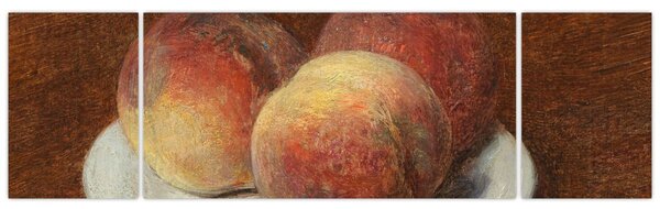 Obraz - Henri Fantin-Latour, Three Peaches on a Plate, reprodukcje (170x50 cm)