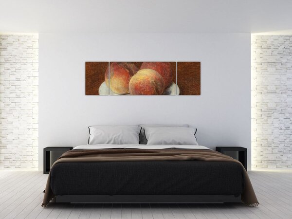 Obraz - Henri Fantin-Latour, Three Peaches on a Plate, reprodukcje (170x50 cm)