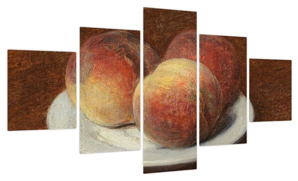 Obraz - Henri Fantin-Latour, Three Peaches on a Plate, reprodukcje (125x70 cm)