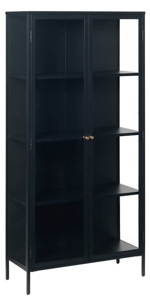 Czarna metalowa witryna 90x190 cm Carmel – Unique Furniture