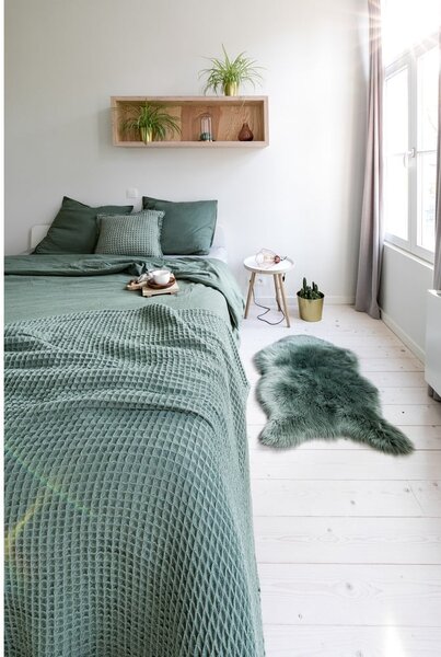 Jasnobordowy bawełniany koc Tiseco Home Studio Waffle, 130x170 cm