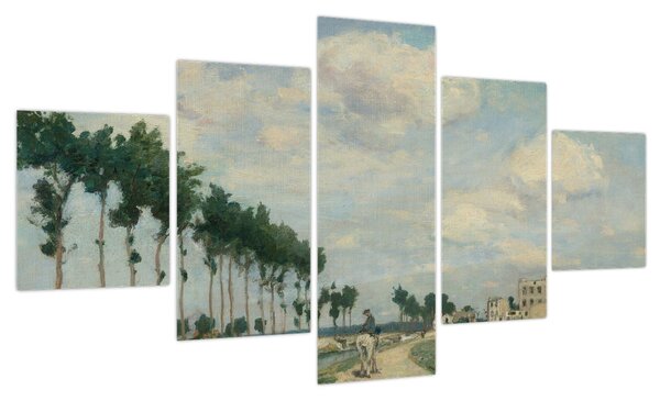 Obraz - Johan Barthold Jongkind, The Towpath, reprodukcje (125x70 cm)