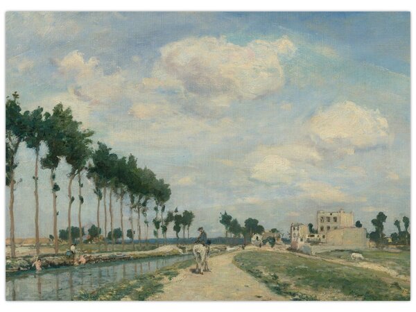 Obraz - Johan Barthold Jongkind, The Towpath, reprodukcje (70x50 cm)