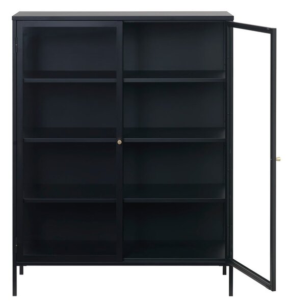 Czarna metalowa witryna 110x140 cm Carmel – Unique Furniture