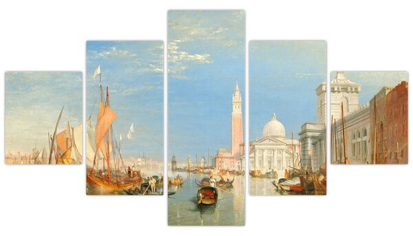 Obraz - Joseph Mallord William Turner, Venice the Dogana and San Giorgio Maggiore, reprodukcje (125x70 cm)