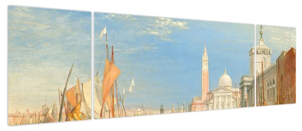 Obraz - Joseph Mallord William Turner, Venice the Dogana and San Giorgio Maggiore, reprodukcje (170x50 cm)