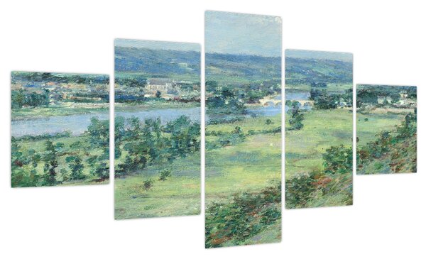 Obraz - Theodore Robinson, The Valley of the Seine, From the Hills of Giverny, reprodukcje (125x70 cm)