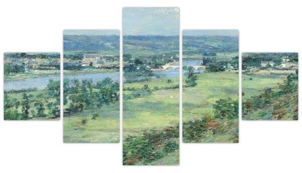 Obraz - Theodore Robinson, The Valley of the Seine, From the Hills of Giverny, reprodukcje (125x70 cm)