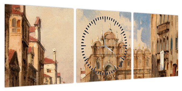 Obraz - Jules-Romain Joyant, The Scuola di San Marco, Venice, reprodukcje (z zegarem) (90x30 cm)