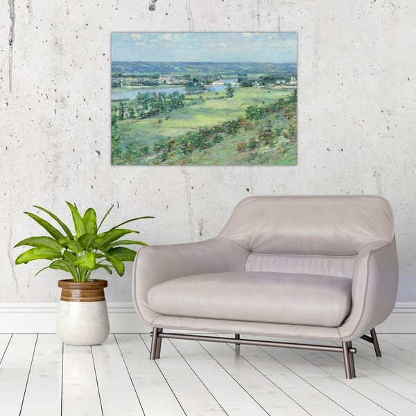 Obraz - Theodore Robinson, The Valley of the Seine, From the Hills of Giverny, reprodukcje (70x50 cm)