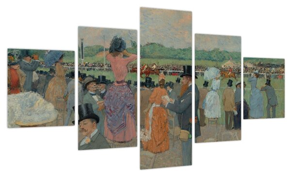 Obraz - Jean-Louis Forain, The Races at Longchamp, reprodukcje (125x70 cm)