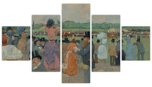 Obraz - Jean-Louis Forain, The Races at Longchamp, reprodukcje (125x70 cm)
