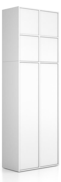 Nadstawka do szaf FRAME, 4x drzwi, 872 x 450 x 854 mm, PUSH-lock, biała
