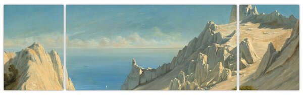 Obraz - Georg Emil Libert, View of Sommerspiret, the Cliffs of Møn, reprodukcje (170x50 cm)