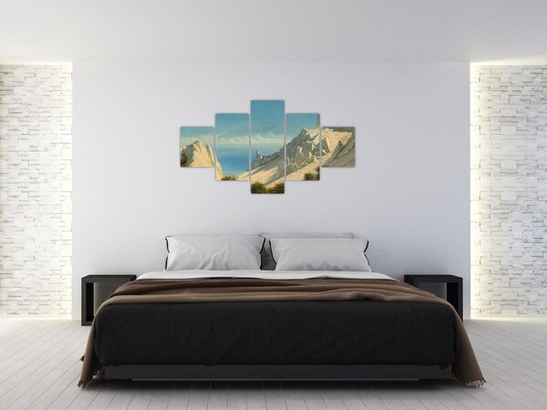 Obraz - Georg Emil Libert, View of Sommerspiret, the Cliffs of Møn, reprodukcje (125x70 cm)