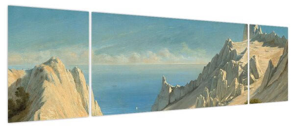 Obraz - Georg Emil Libert, View of Sommerspiret, the Cliffs of Møn, reprodukcje (170x50 cm)