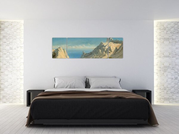 Obraz - Georg Emil Libert, View of Sommerspiret, the Cliffs of Møn, reprodukcje (170x50 cm)