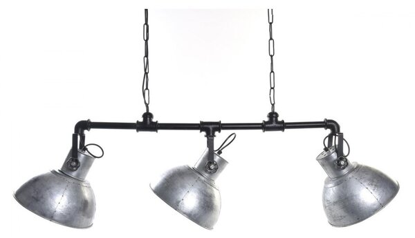 Emaga Lampa Sufitowa DKD Home Decor Srebrzysty Czarny 220 V 50 W (122 x 29 x 42 cm)