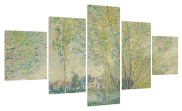 Obraz - Claude Monet, The Willows, reprodukcje (125x70 cm)