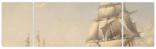 Obraz - Fitz Henry Lane, The United States Frigate President Engaging the British Squadron, reprodukcje (170x50 cm)