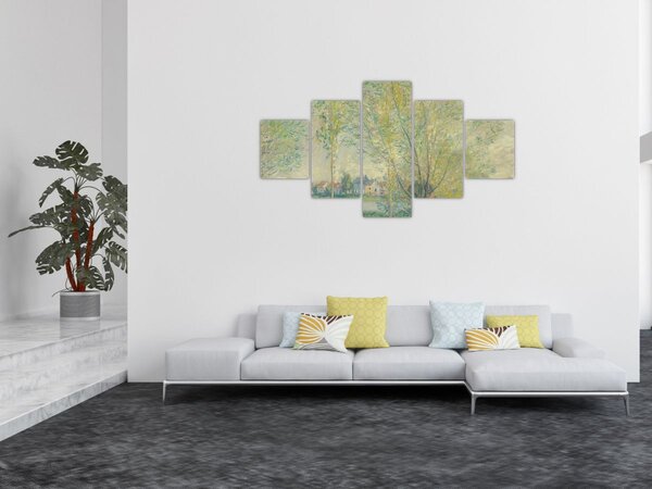 Obraz - Claude Monet, The Willows, reprodukcje (125x70 cm)