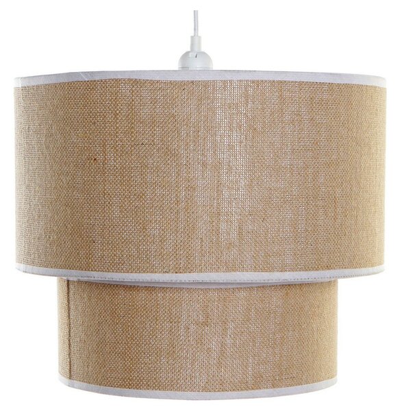 Emaga Lampa Sufitowa DKD Home Decor Biały Brązowy Poliester Rattan 220 V 50 W (40 x 40 x 32 cm)