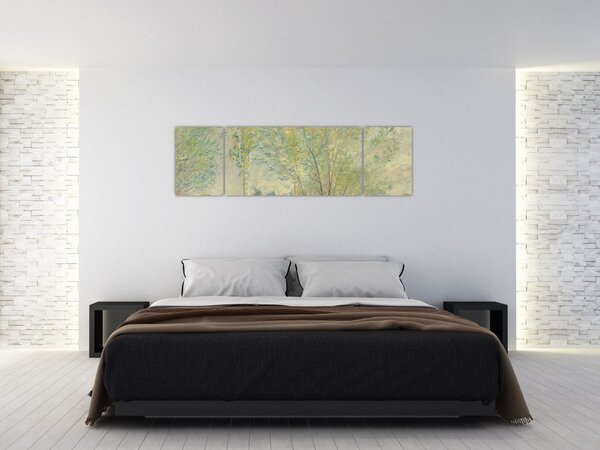 Obraz - Claude Monet, The Willows, reprodukcje (170x50 cm)