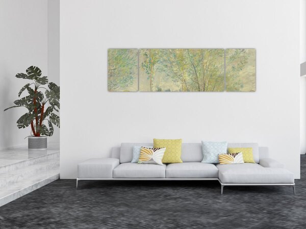 Obraz - Claude Monet, The Willows, reprodukcje (170x50 cm)