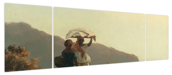 Obraz - Camille Pissarro, Two Women Chatting by the Sea, St. Thomas, reprodukcje (170x50 cm)