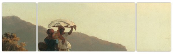 Obraz - Camille Pissarro, Two Women Chatting by the Sea, St. Thomas, reprodukcje (170x50 cm)
