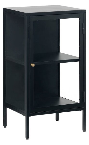 Czarna metalowa witryna 45x85 cm Carmel – Unique Furniture