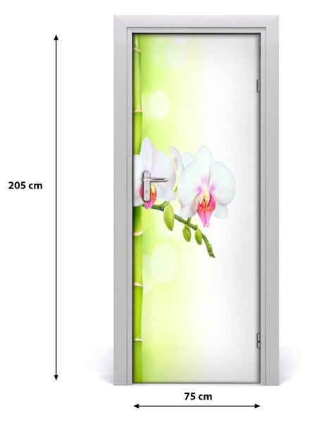 Naklejka samoprzylepna okleina Orchidea i bambus
