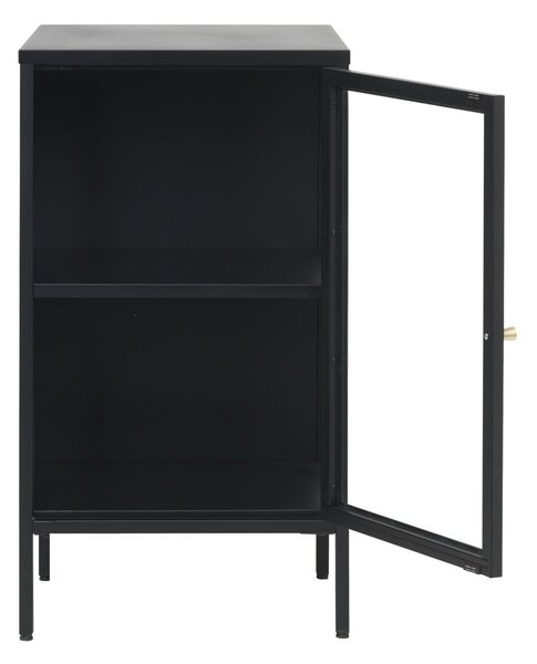 Czarna metalowa witryna 45x85 cm Carmel – Unique Furniture