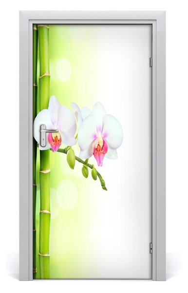 Naklejka samoprzylepna okleina Orchidea i bambus