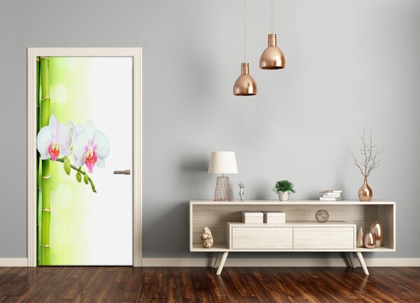 Naklejka samoprzylepna okleina Orchidea i bambus