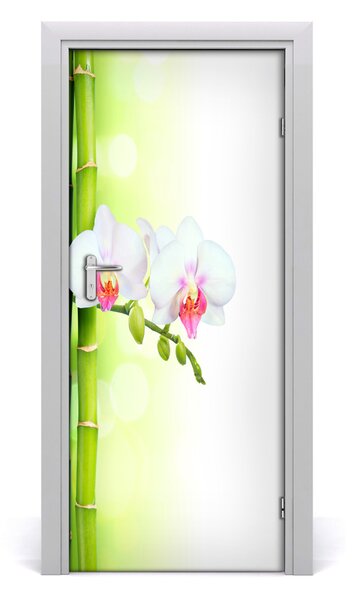 Naklejka samoprzylepna okleina Orchidea i bambus